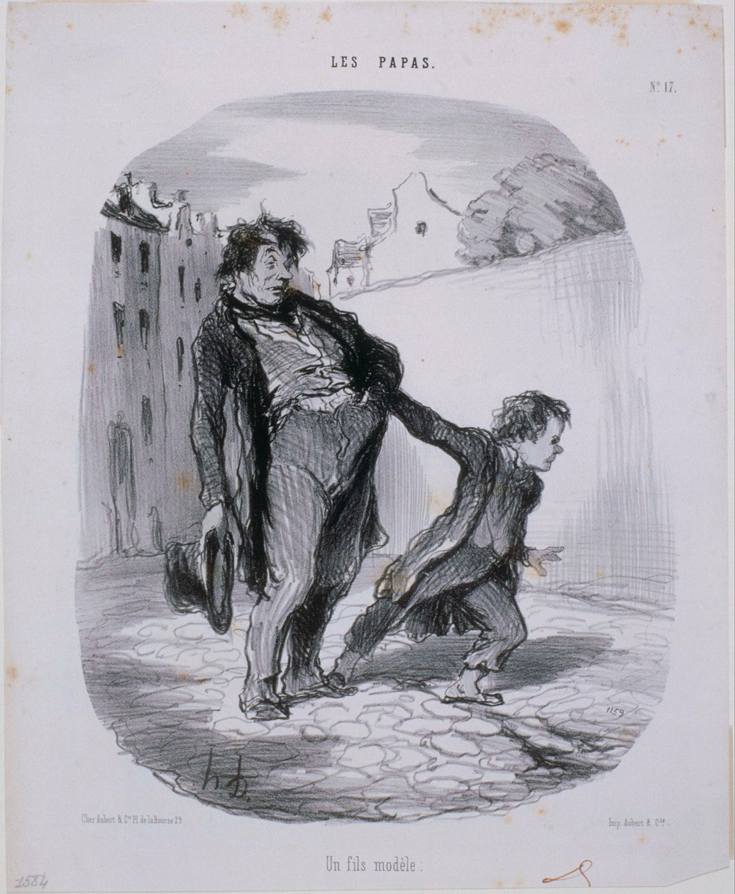 Les Papas - Un fils modèle - Honoré Daumier