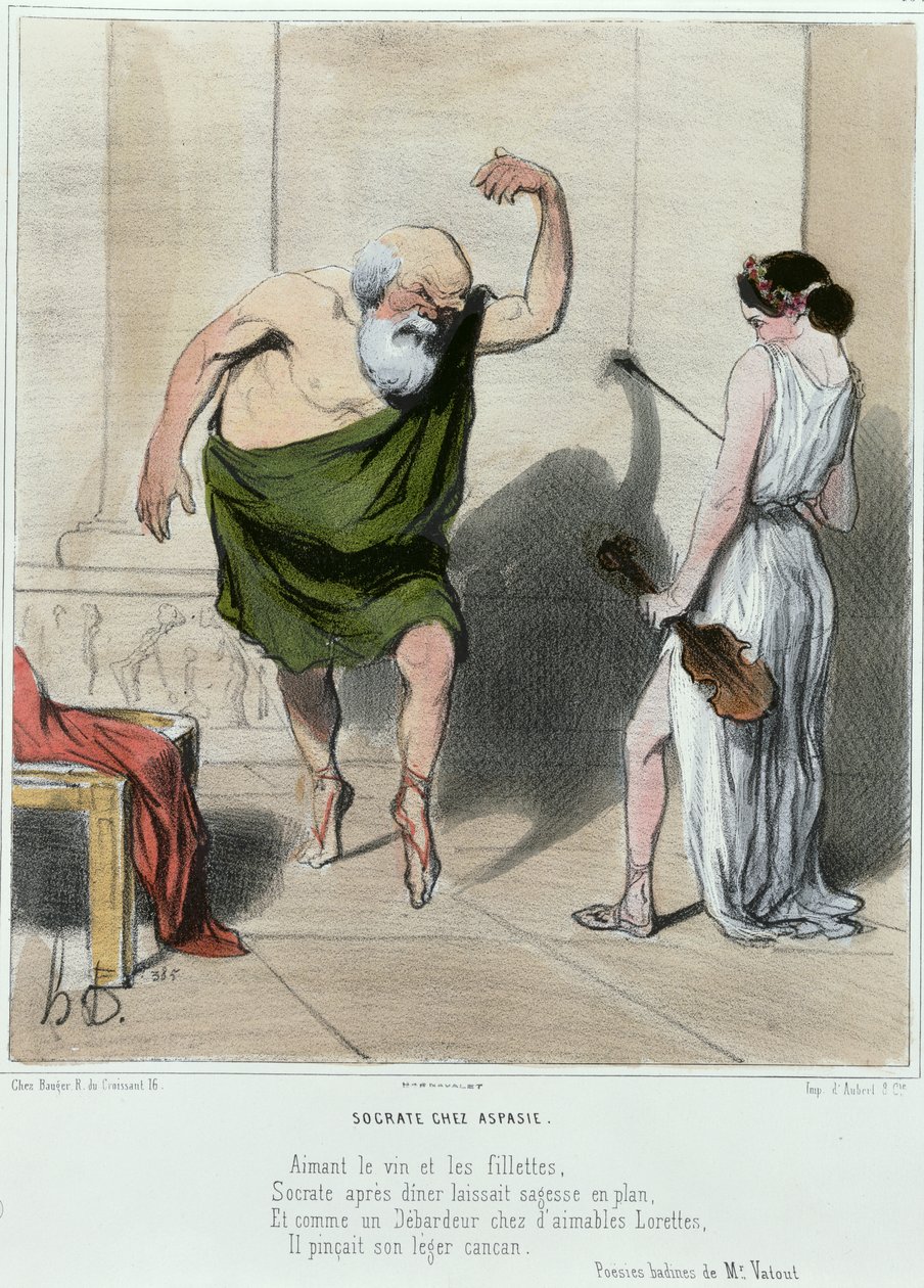 Socrate (469-399 av. J.-C.) visitant Aspasie - Honoré Daumier