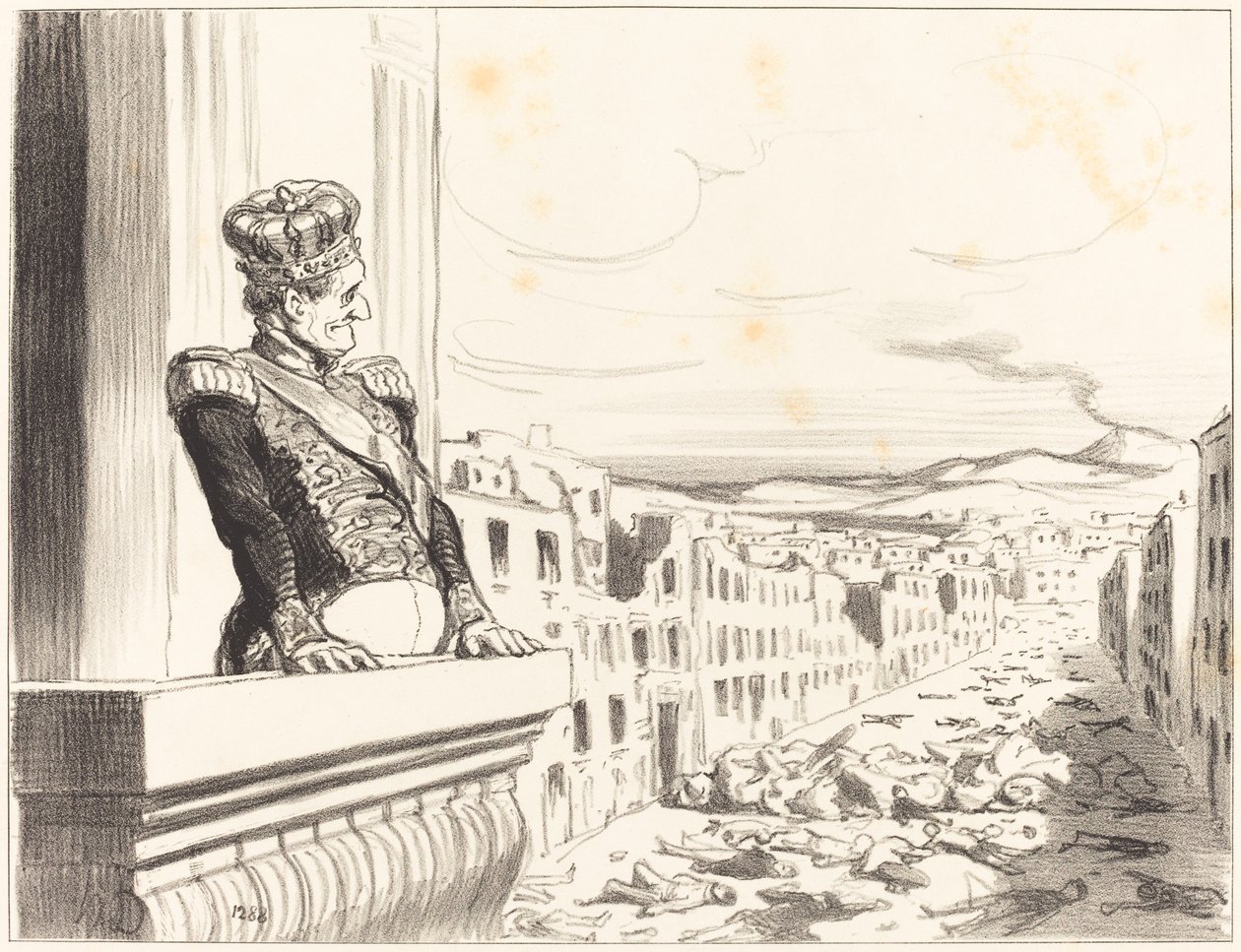 À Naples - Le meilleur des rois... (1ère planche) - Honoré Daumier