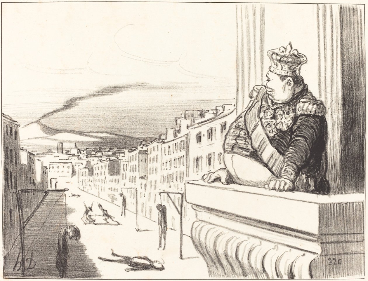 À Naples - Le meilleur des rois... (2ème plaque) - Honoré Daumier