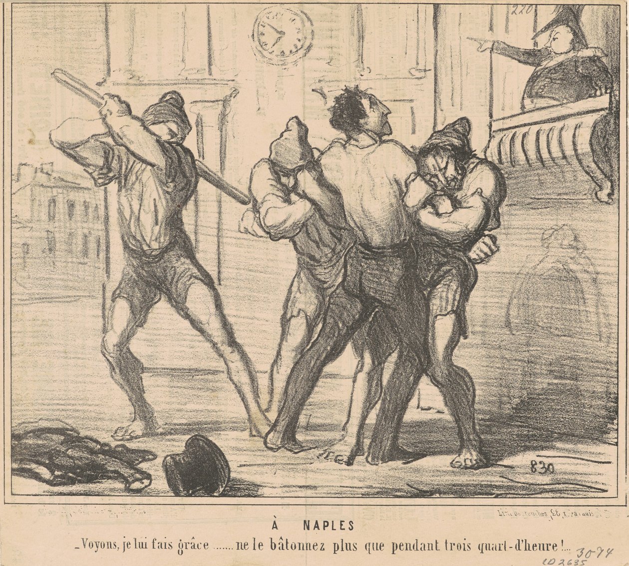 À Naples : Voyons, je lui fais grâce... - Honoré Daumier