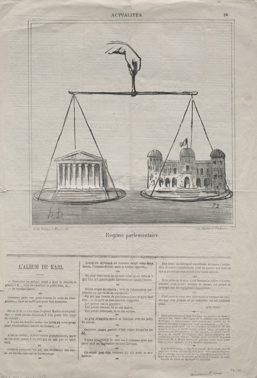 Actualités n° 10 : Régime parlementaire - Honoré Daumier