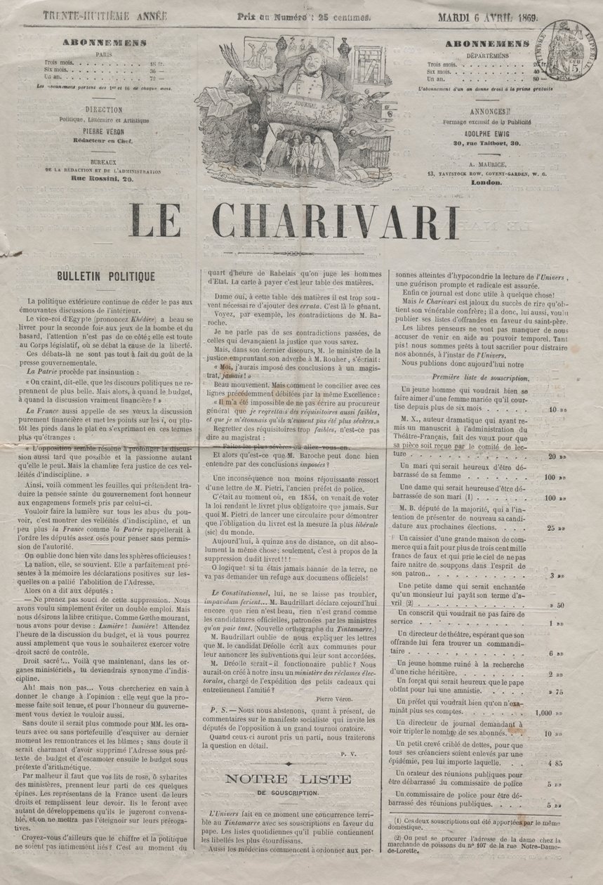 Actualités n° 64 : Difficultés à devenir svelte, 1869 - Honoré Daumier