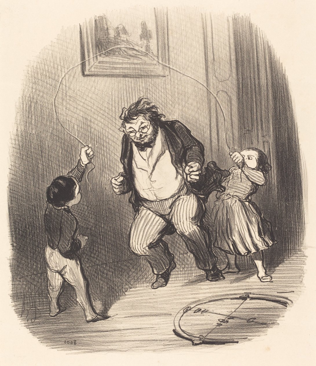 Allons, papa... encore... trente-deux tours!... - Honoré Daumier