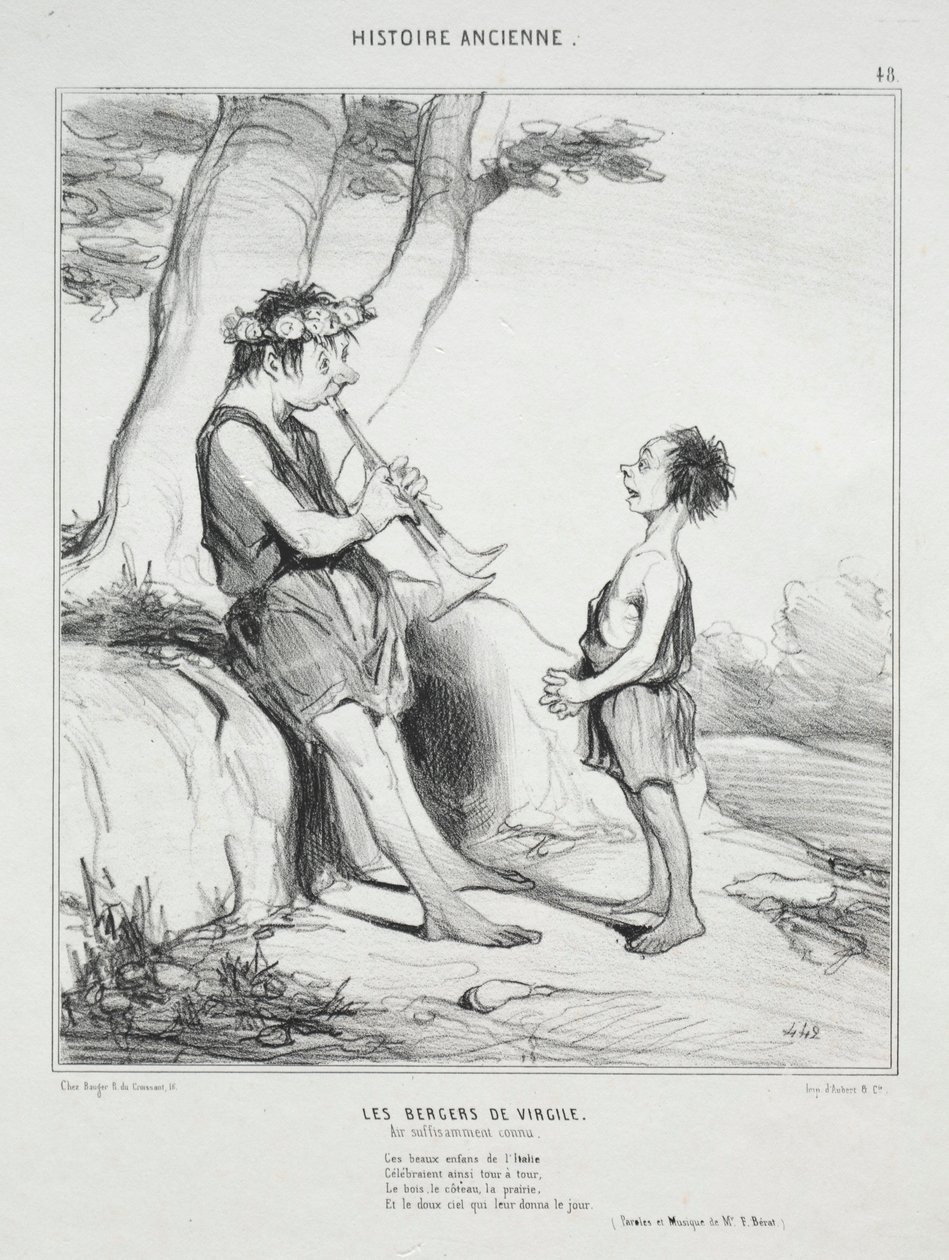 Histoire ancienne, planche 48: Les Bergers de Virgile - Honoré Daumier