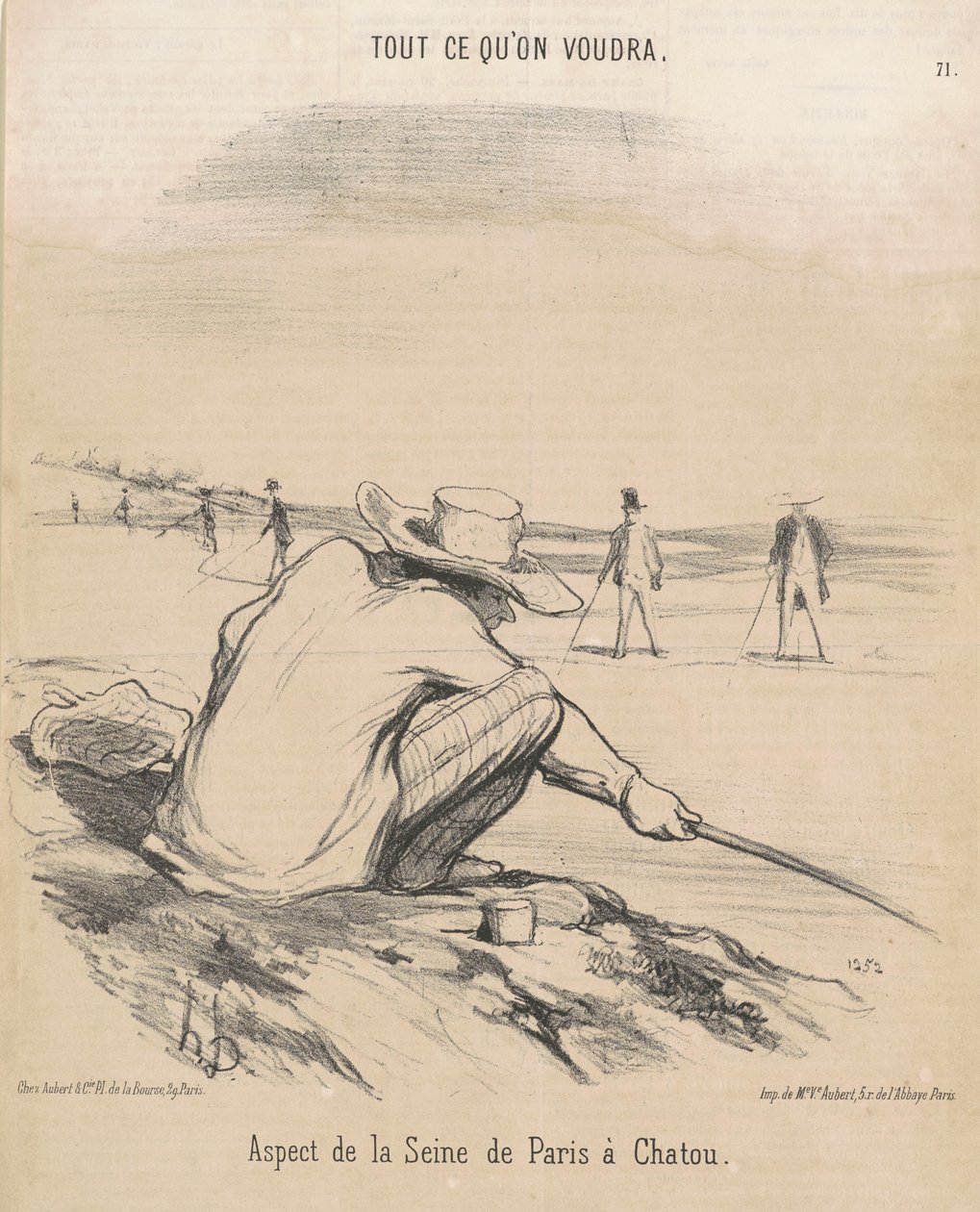 Aspect de la Seine de Paris à Chatou - Honoré Daumier