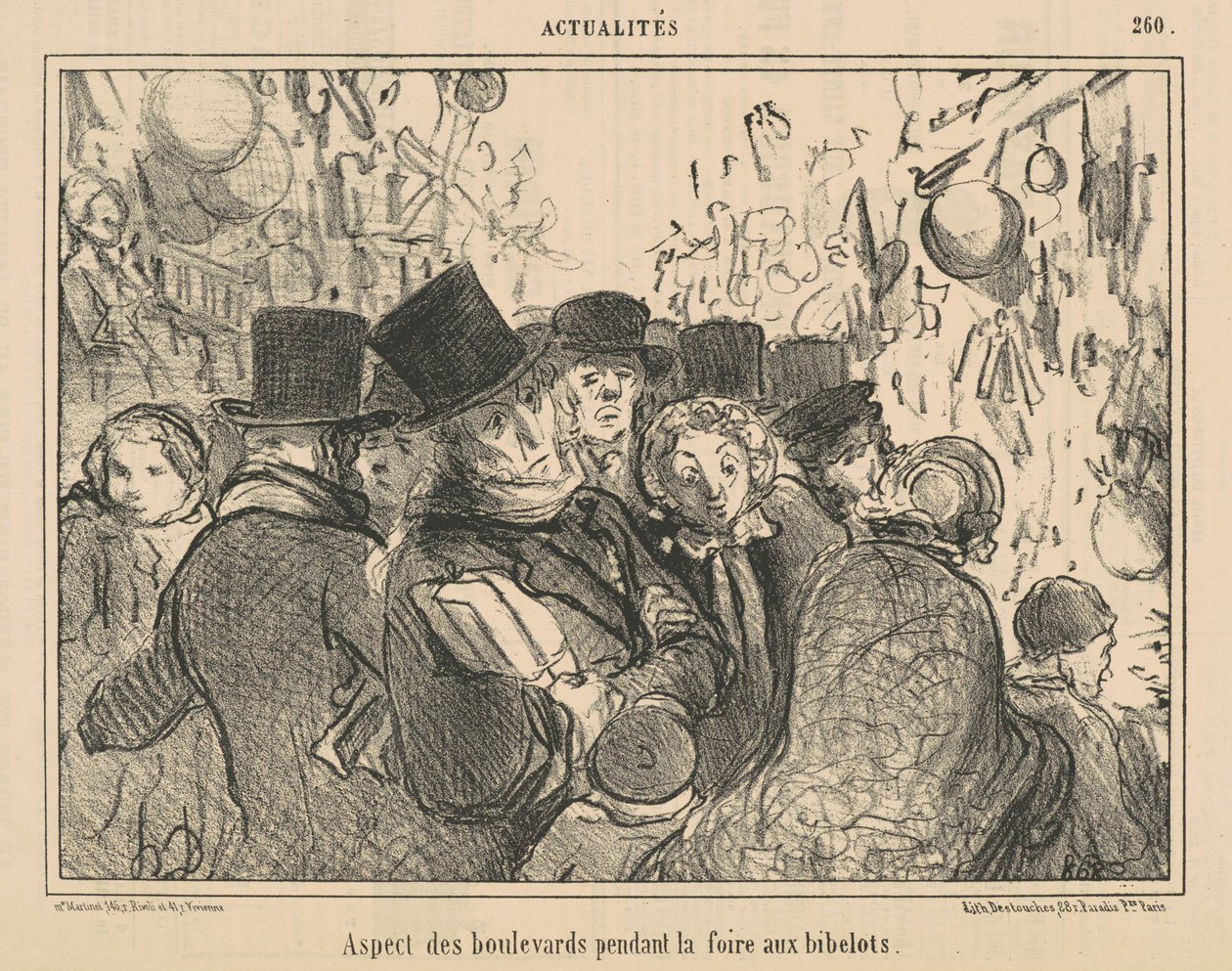 Aspect des boulevards pendant la foire aux bibelots - Honoré Daumier