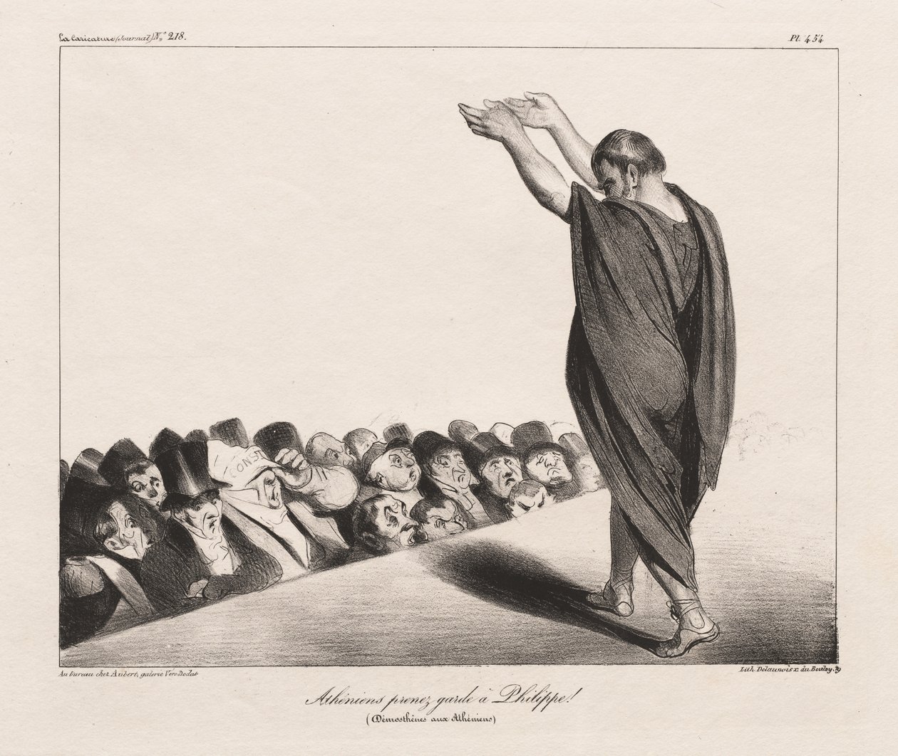 Athéniens, méfiez-vous de Philippe! (Démosthène aux Athéniens) - Honoré Daumier