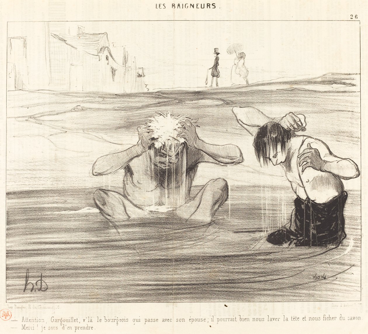 Attention, Gargouillet, voilà le bourgeois qui passe... - Honoré Daumier