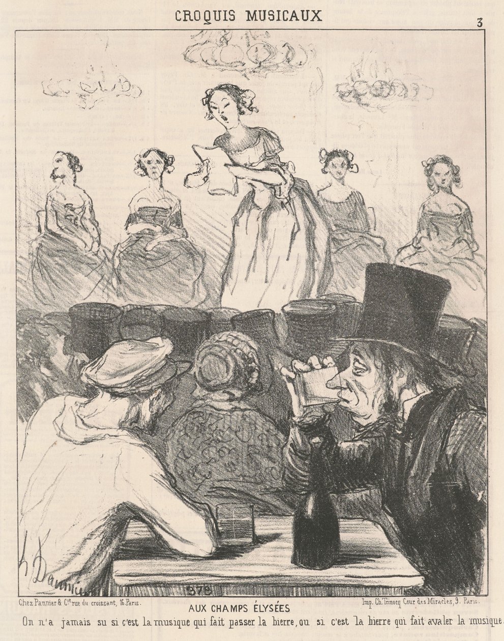Aux Champs-Élysées - Honoré Daumier