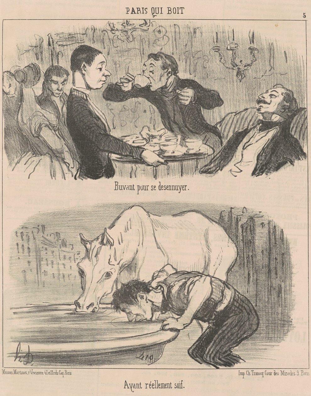 Bavant pour se désennuyer - Honoré Daumier