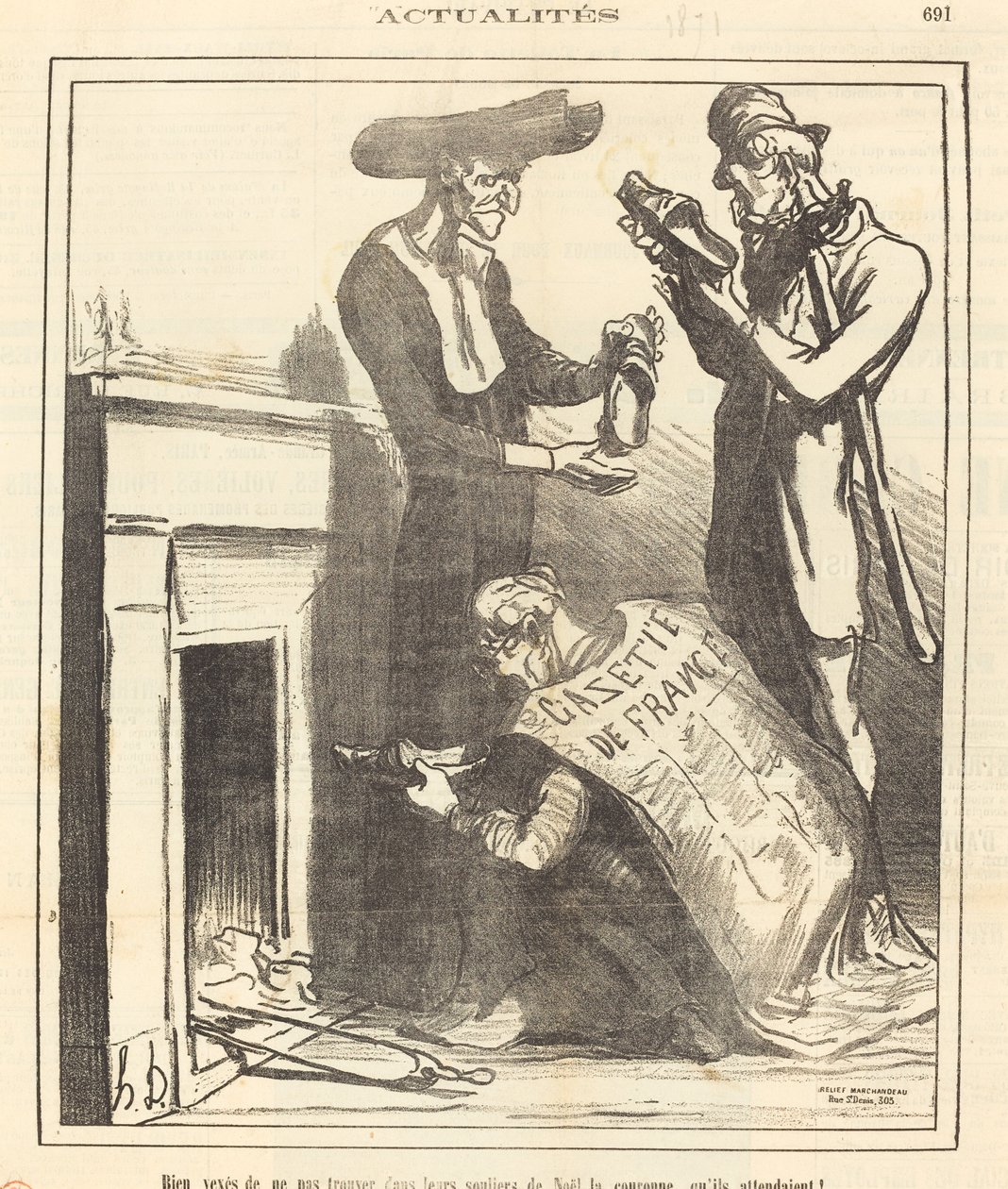 Bien vexés de ne pas trouver... la couronne... - Honoré Daumier