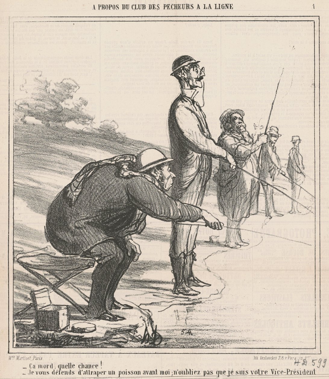 Ça mord, quelle chance! Je vous défends ... - Honoré Daumier