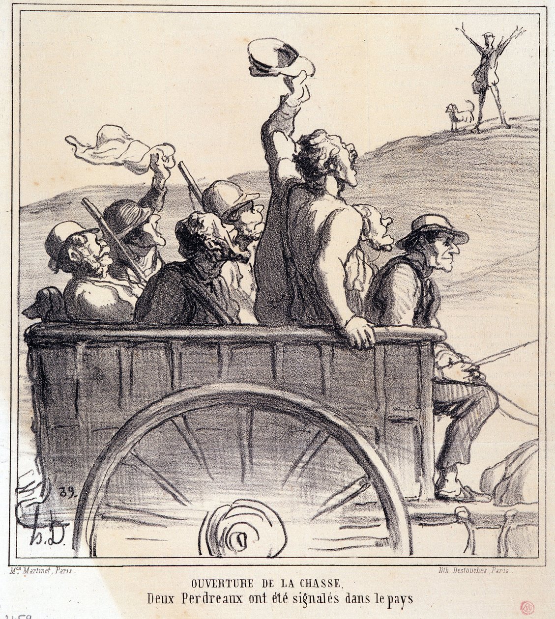 Caricature sur les chasseurs. Série Croquis d