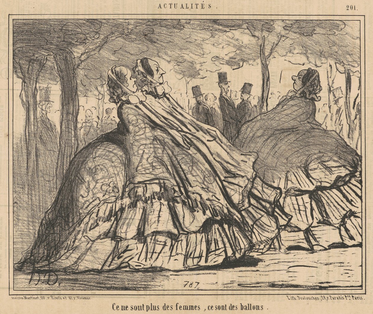 Ce ne sont plus des femmes, ce sont des ballons - Honoré Daumier