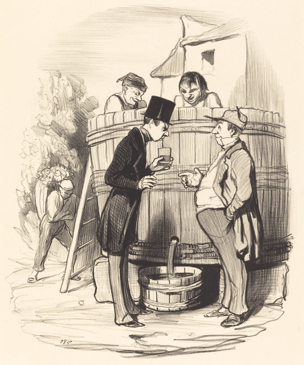 Comment trouvez-vous ce petit vin-là... - Honoré Daumier