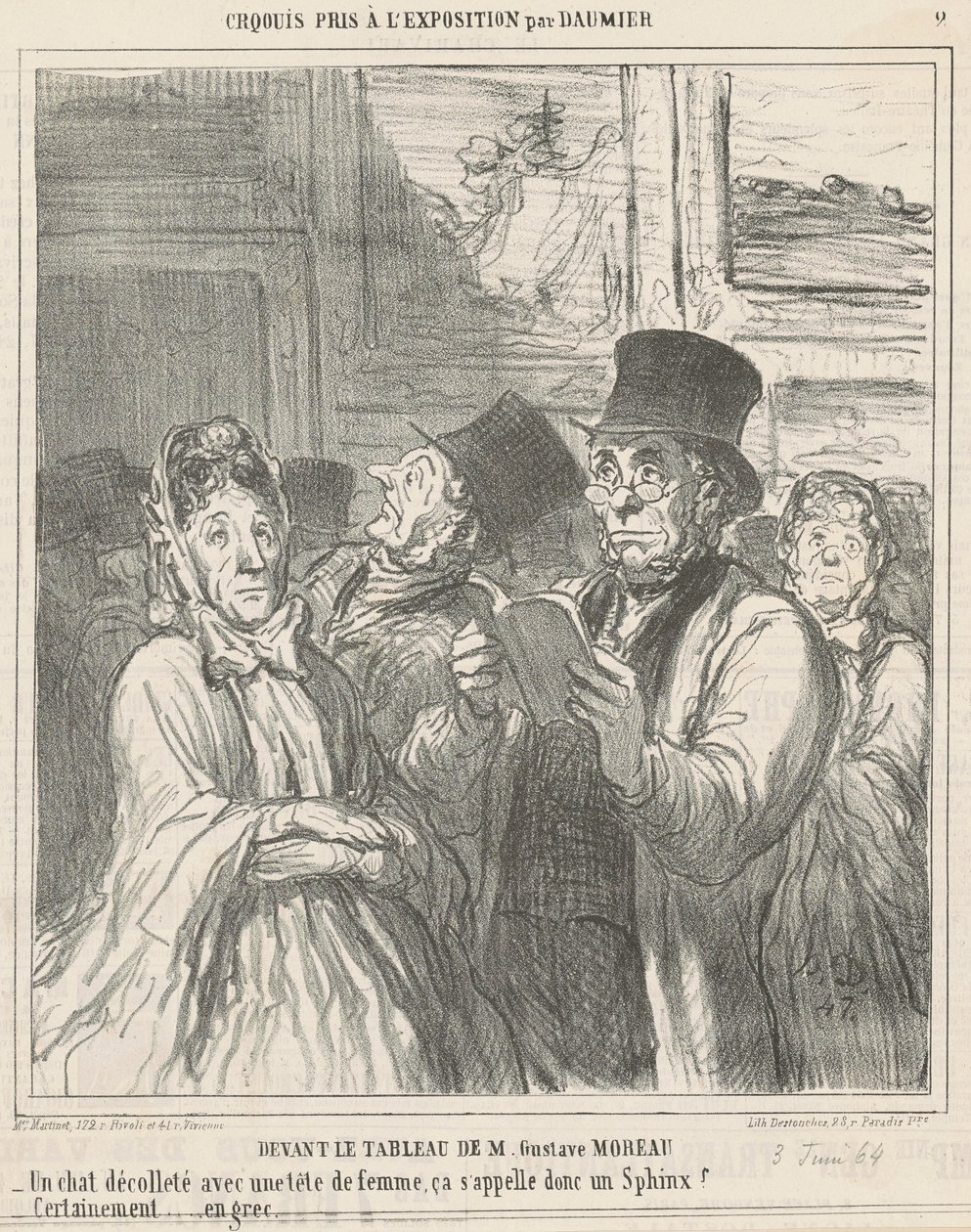 Devant le tableau de M. G. Moreau - Honoré Daumier
