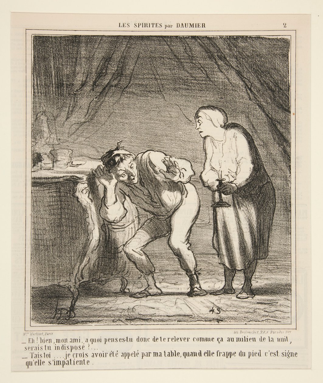 Eh! bien, mon ami, à quoi penses-tu donc de te relever comme ça - Honoré Daumier