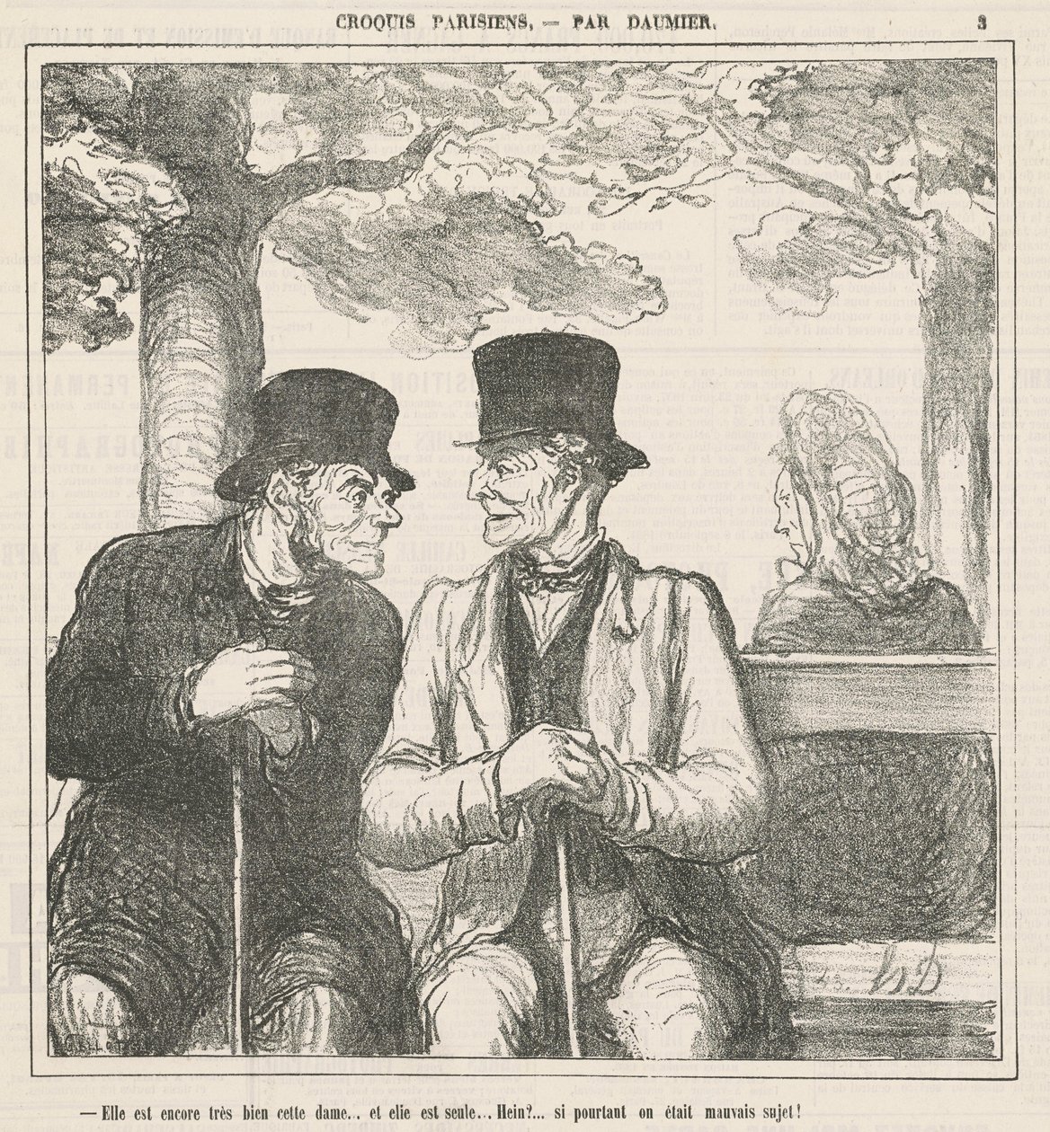 Elle est encore très bien, cette dame... - Honoré Daumier