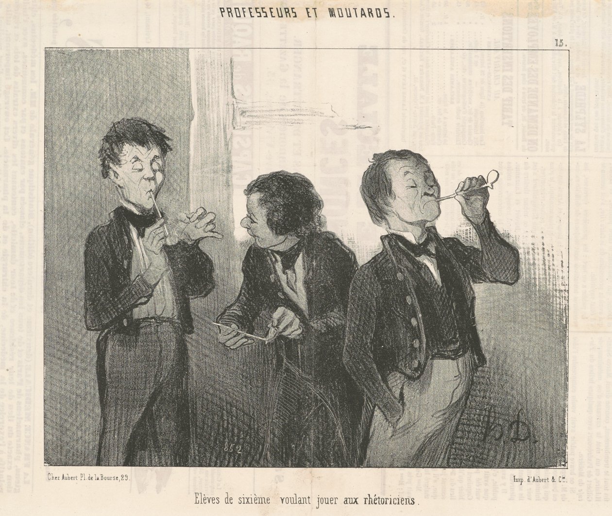Élèves de sixième voulant jouer aux rhétoriciens - Honoré Daumier