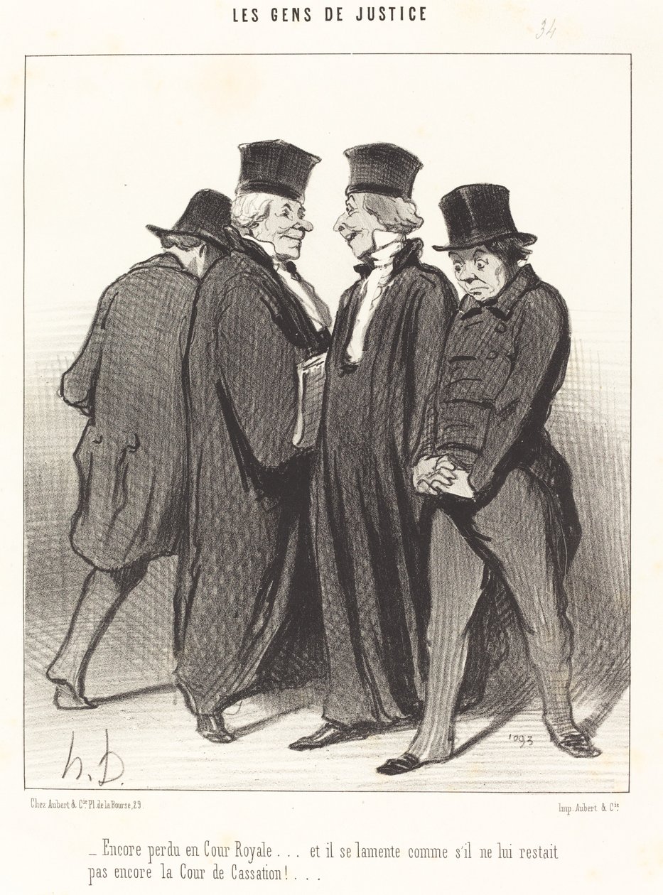 Encore perdu en Cour Royale... et il se lamente... - Honoré Daumier