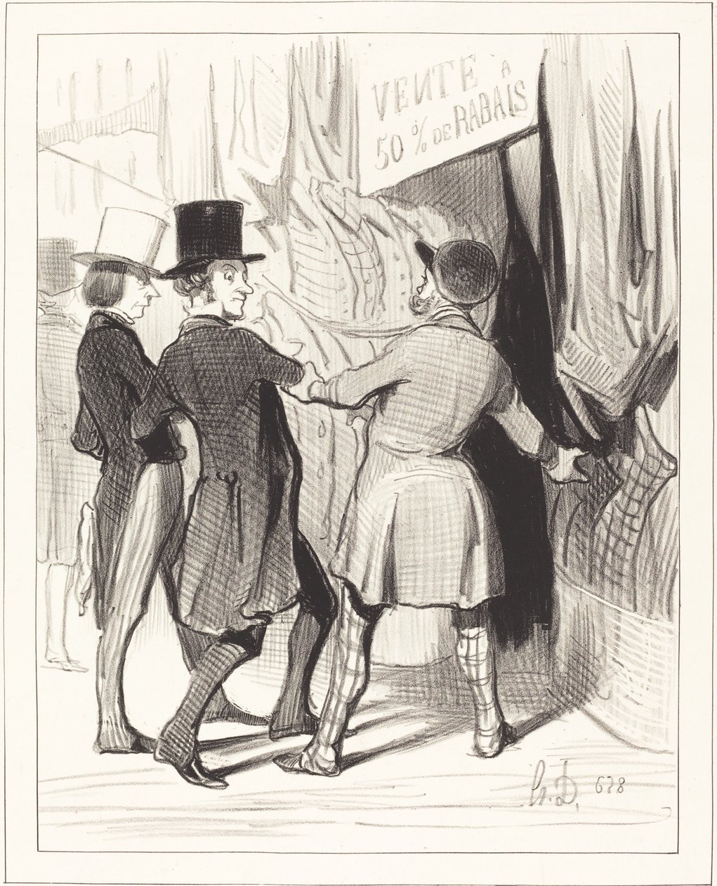 Entrez Messieurs... voici de magnifiques... - Honoré Daumier