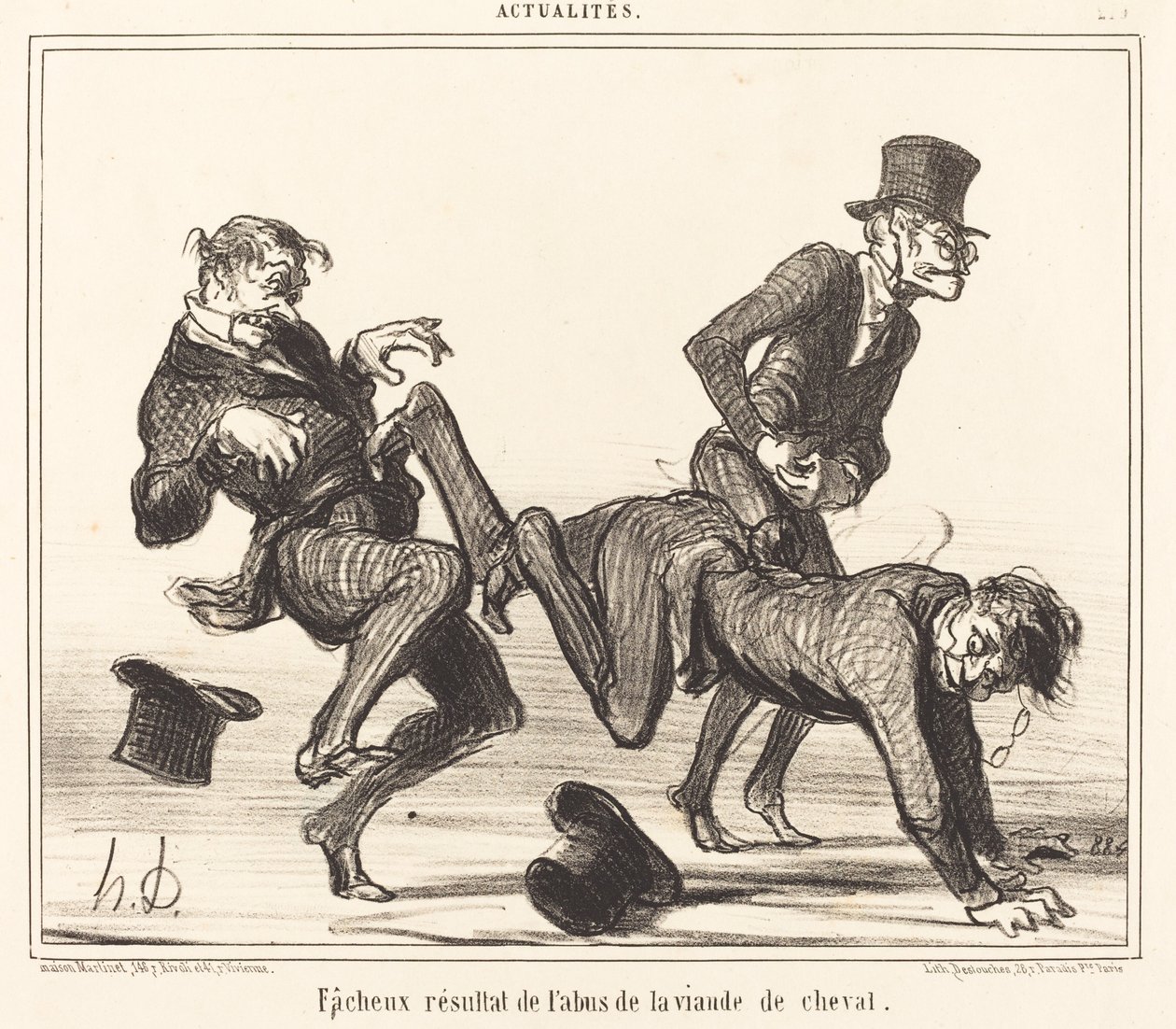 Fâcheux résultat... de la viande de cheval - Honoré Daumier