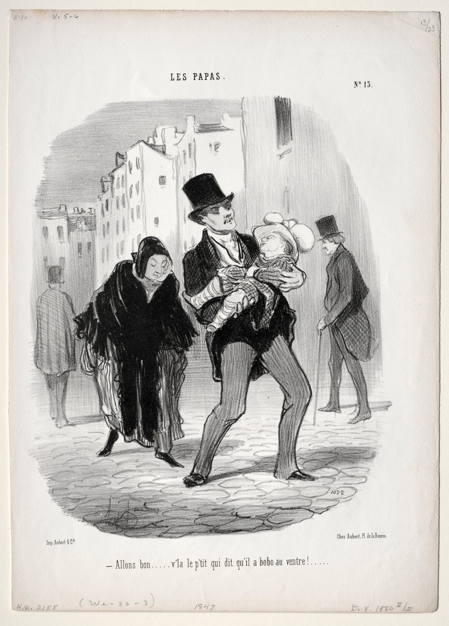 Pères, planche 13 : Viens, chéri..., 1847 - Honoré Daumier