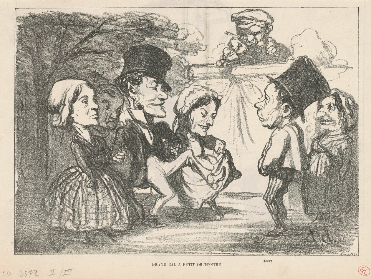 Grand bal à petit orchestre... (recto); Une société en nom collectif (verso) - Honoré Daumier