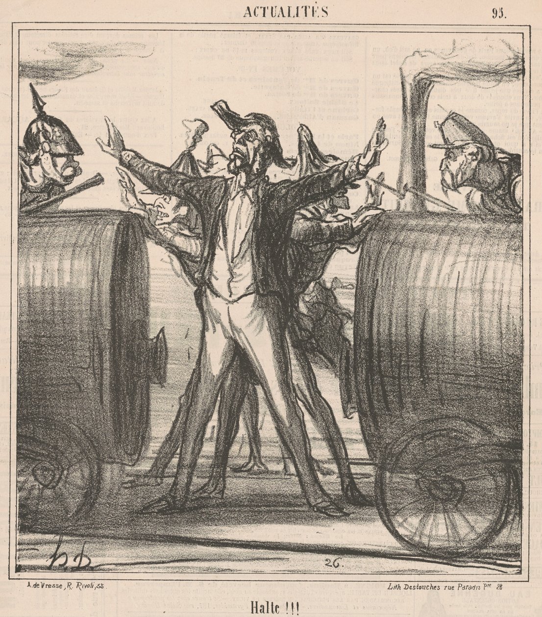 Halte!!! - Honoré Daumier