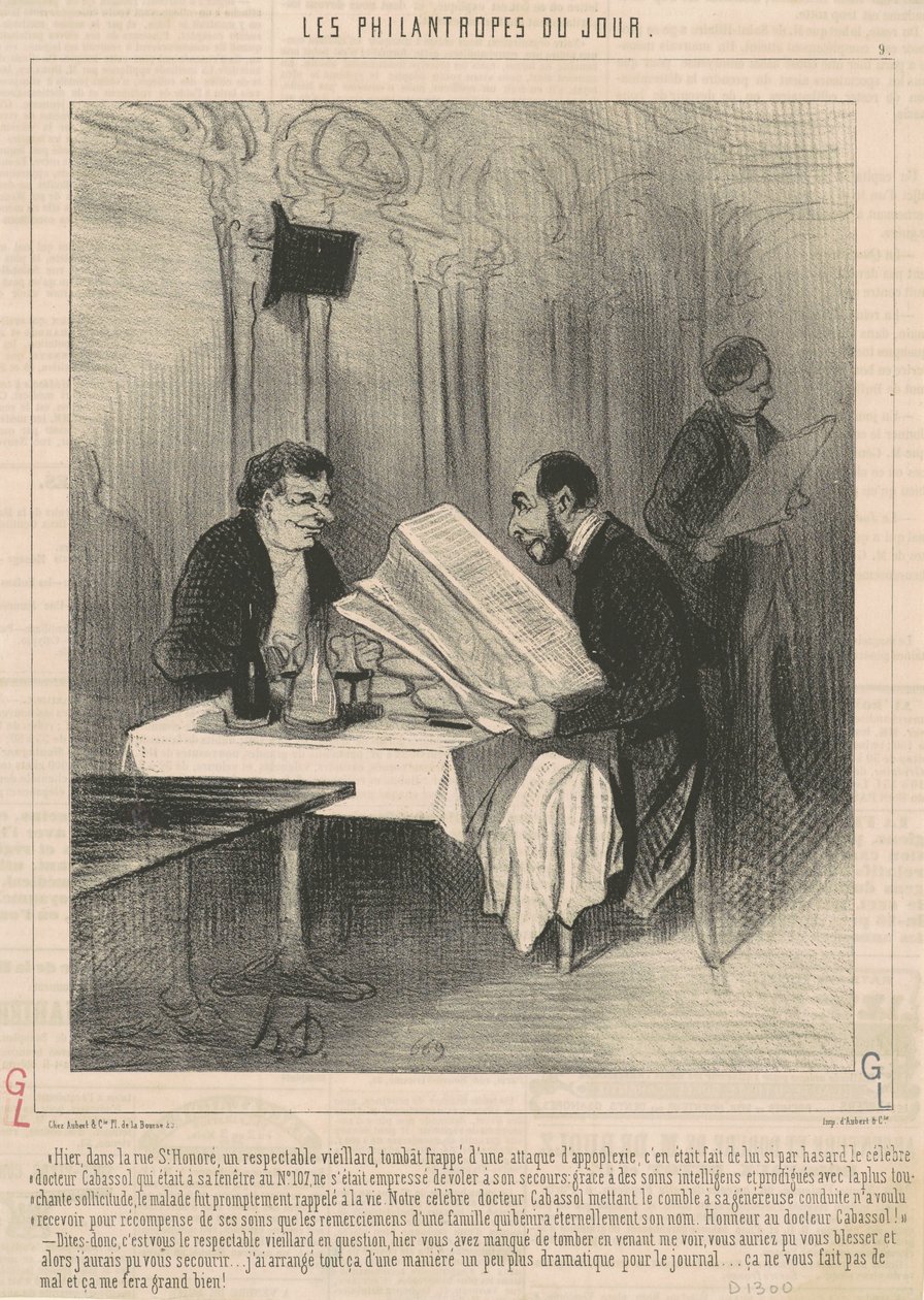 Hier dans la rue Saint-Honoré ... un vieillard - Honoré Daumier