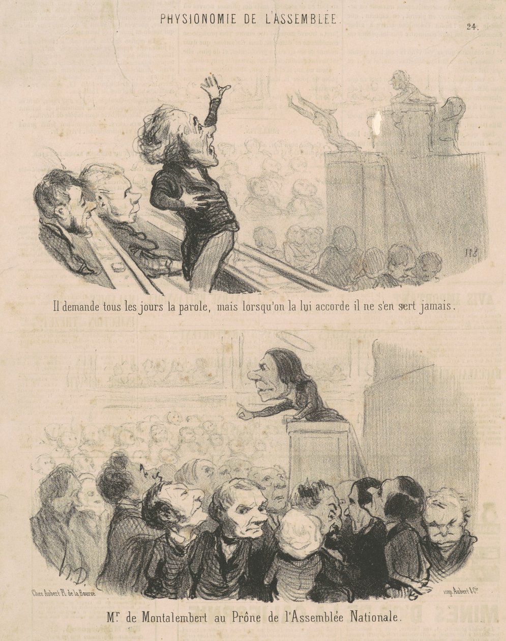 Il demande tous les jours la parole ... - Honoré Daumier