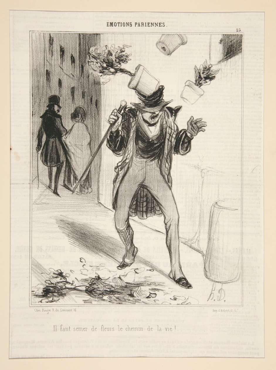 Il faut semer de fleurs le chemin de la vie! - Honoré Daumier
