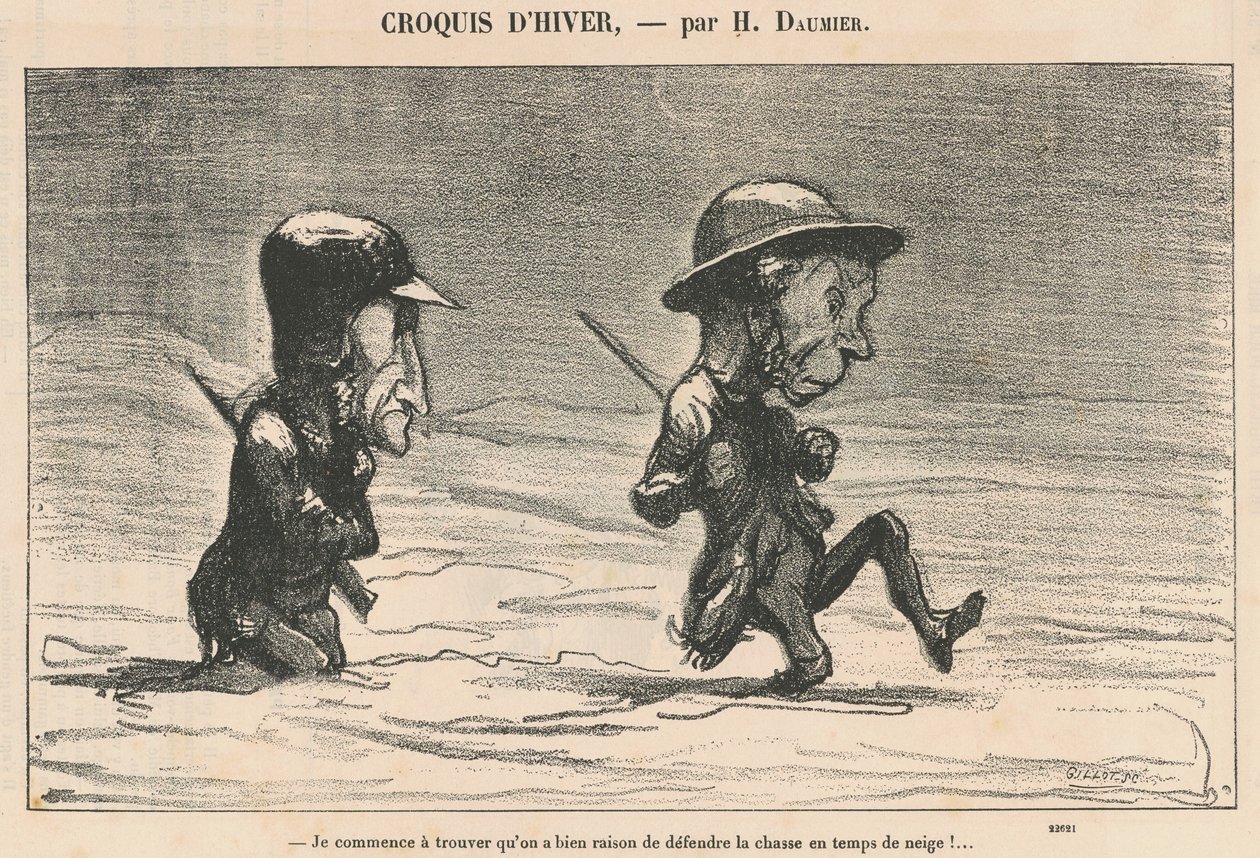 Je commence à trouver ... en temps de neige! ... - Honoré Daumier