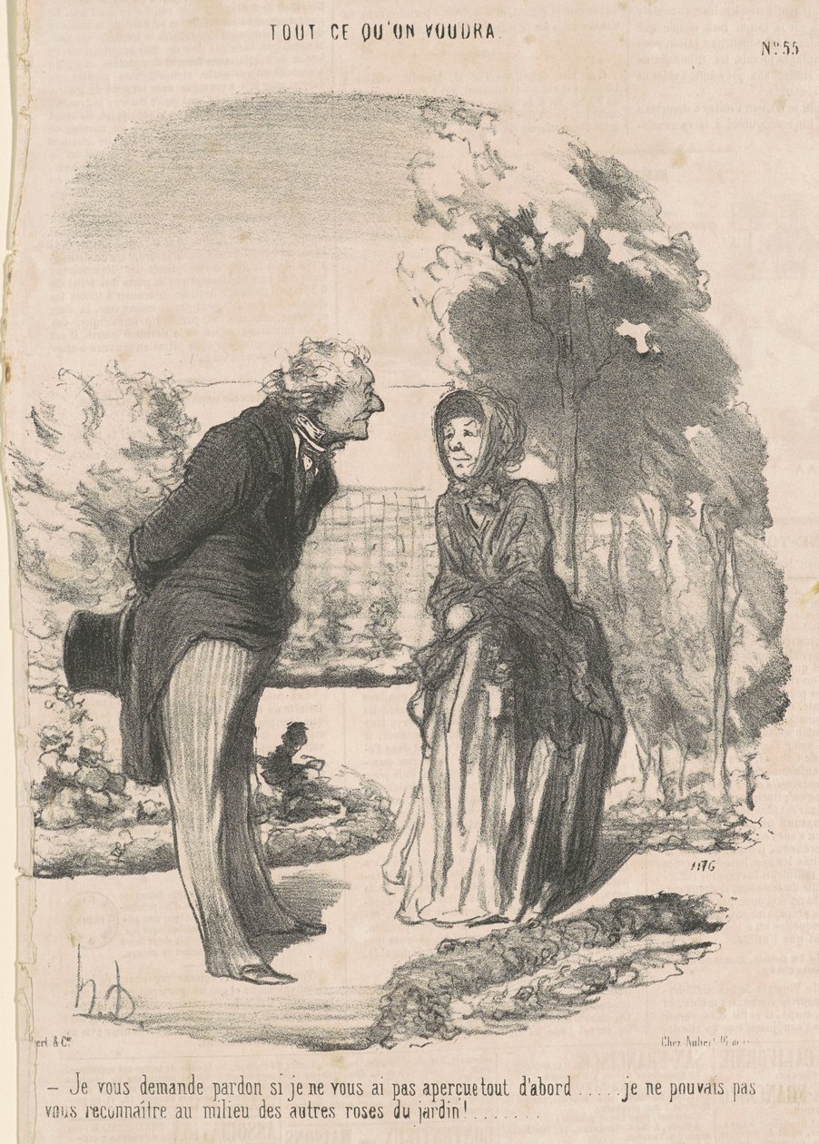 Je vous demande pardon si je ne vous ai pas aperçue ... - Honoré Daumier