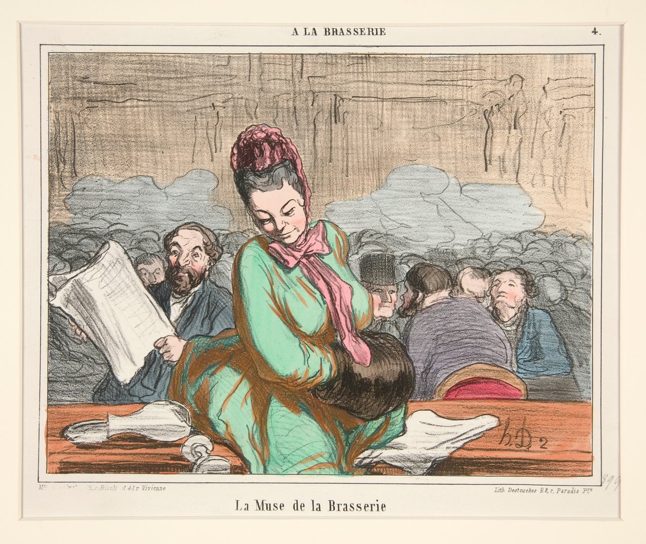 La Muse de la Brasserie, de A La Brasserie - Honoré Daumier