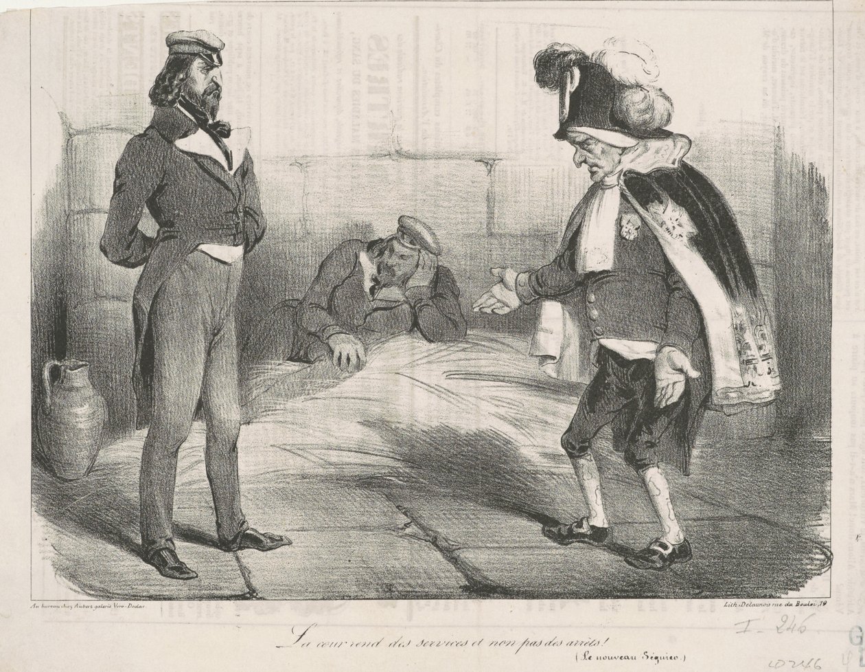 La cour rend des services et non pas des arrêts! - Honoré Daumier