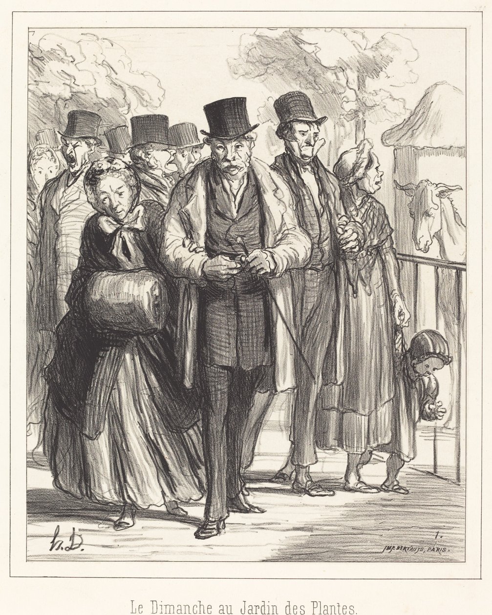 Le Dimanche au Jardin des Plantes - Honoré Daumier