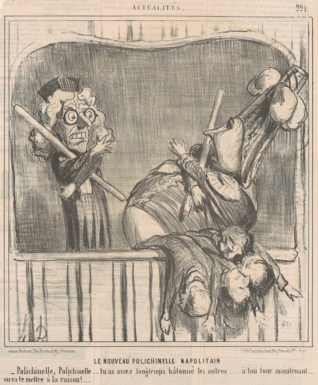 Le nouveau polichinelle napolitain - Honoré Daumier