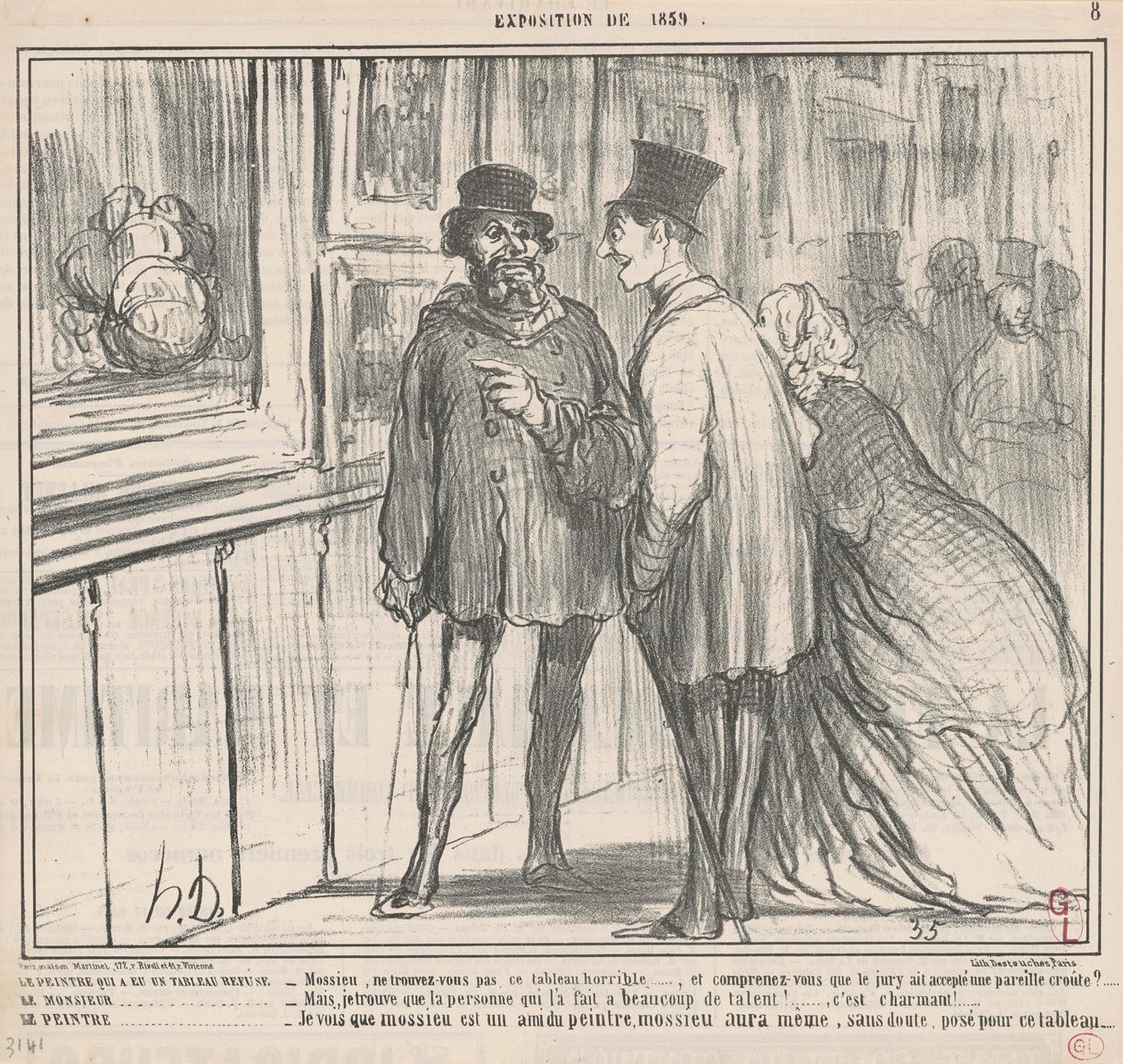 Le peintre qui a eu un tableau refusé - Honoré Daumier