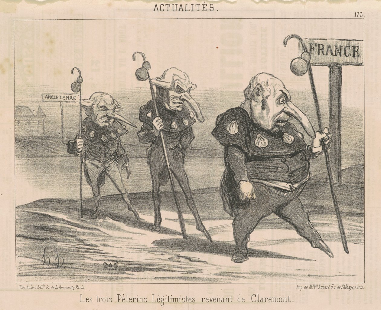 Le trois légitimistes revenant de Claremont - Honoré Daumier