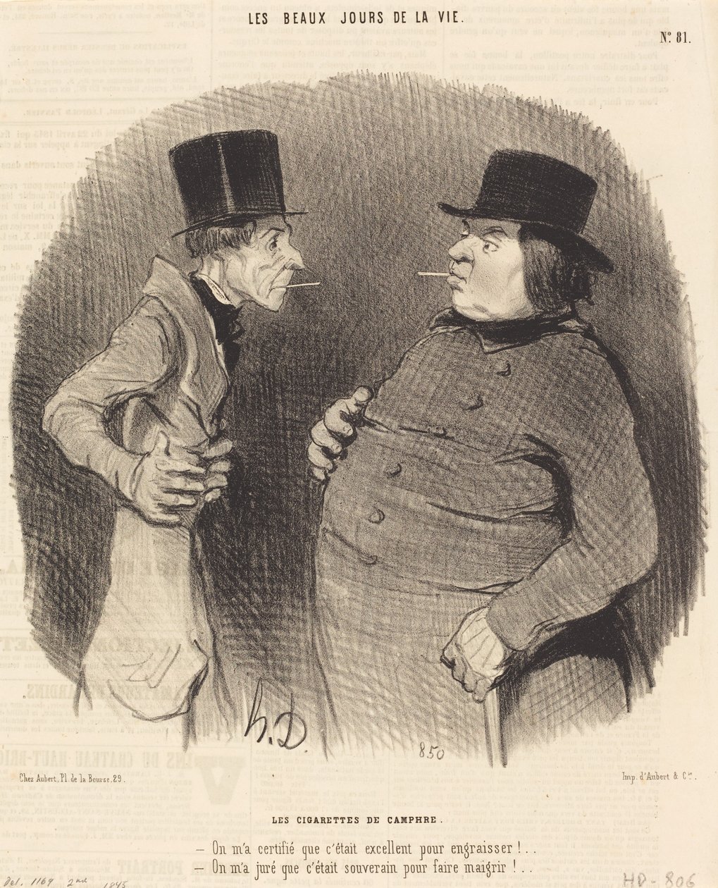 Les cigarettes de camphre - Honoré Daumier