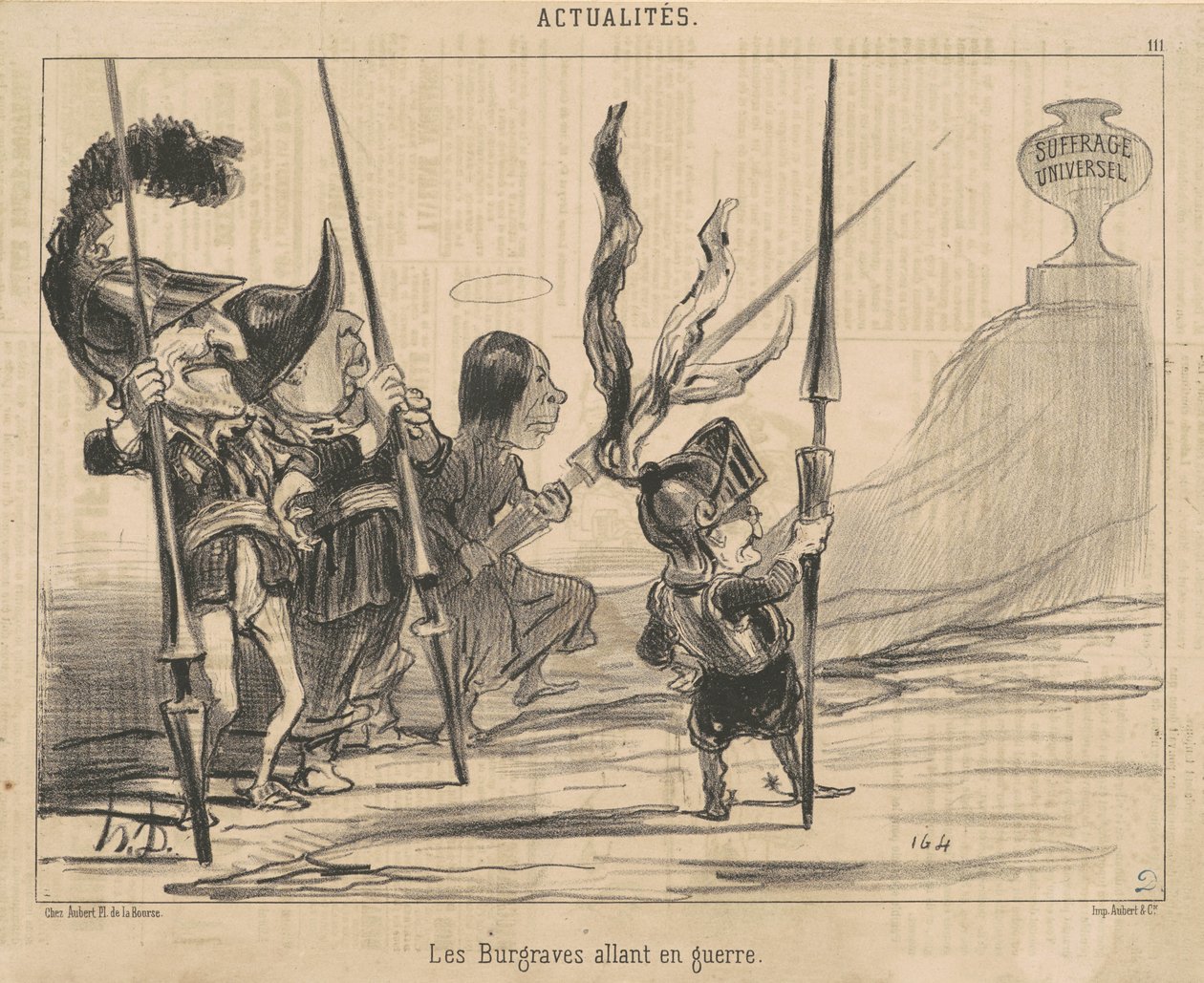 Les burgraves allant en guerre - Honoré Daumier