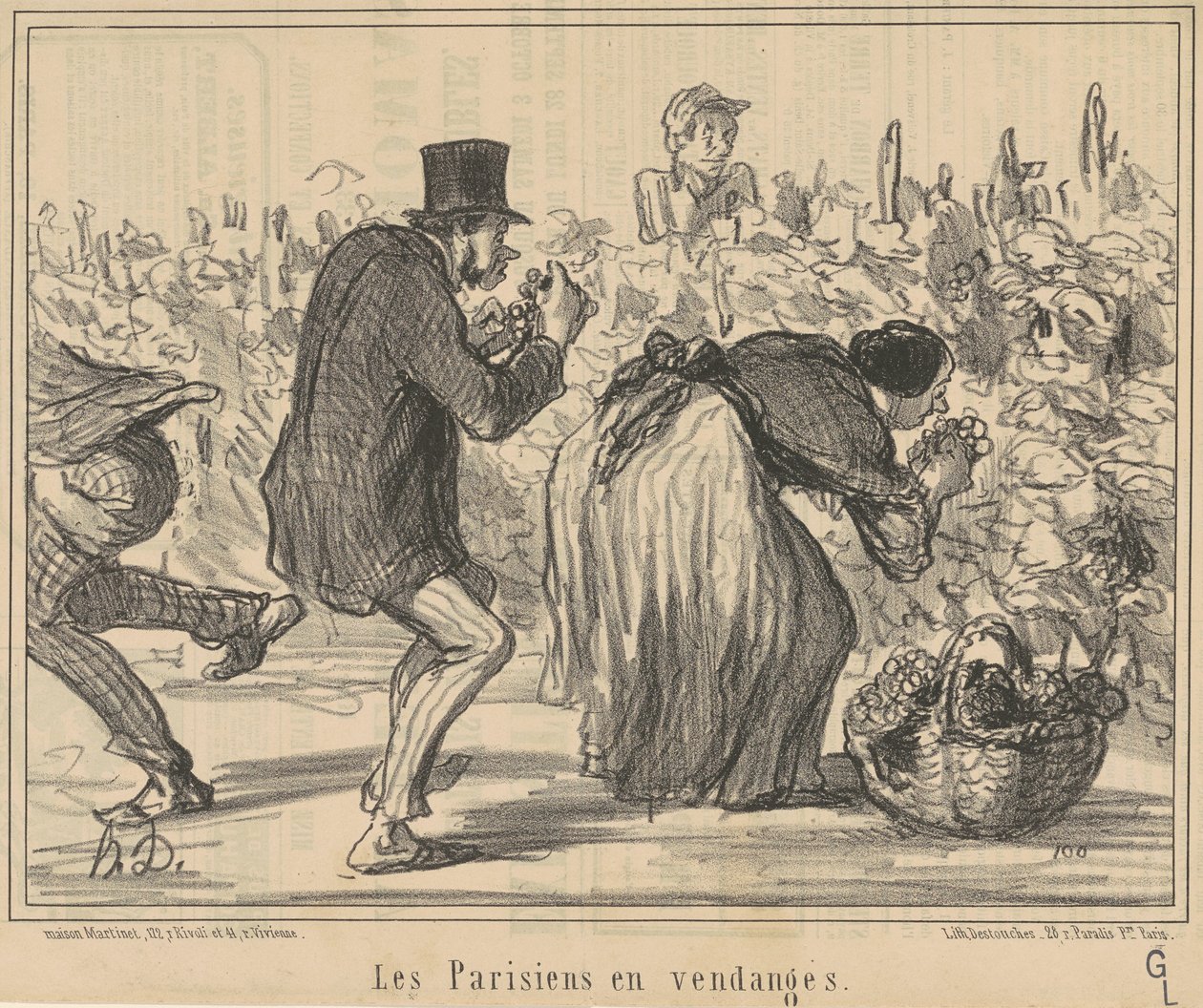 Les parisiens en vendanges - Honoré Daumier