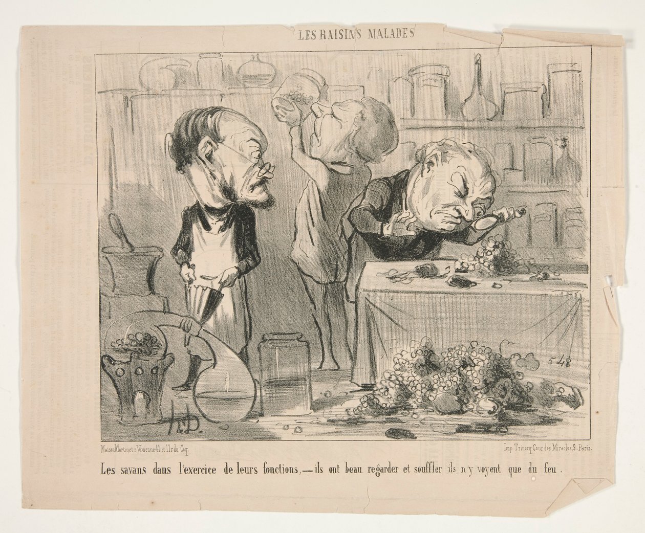 Les savants dans l - Honoré Daumier