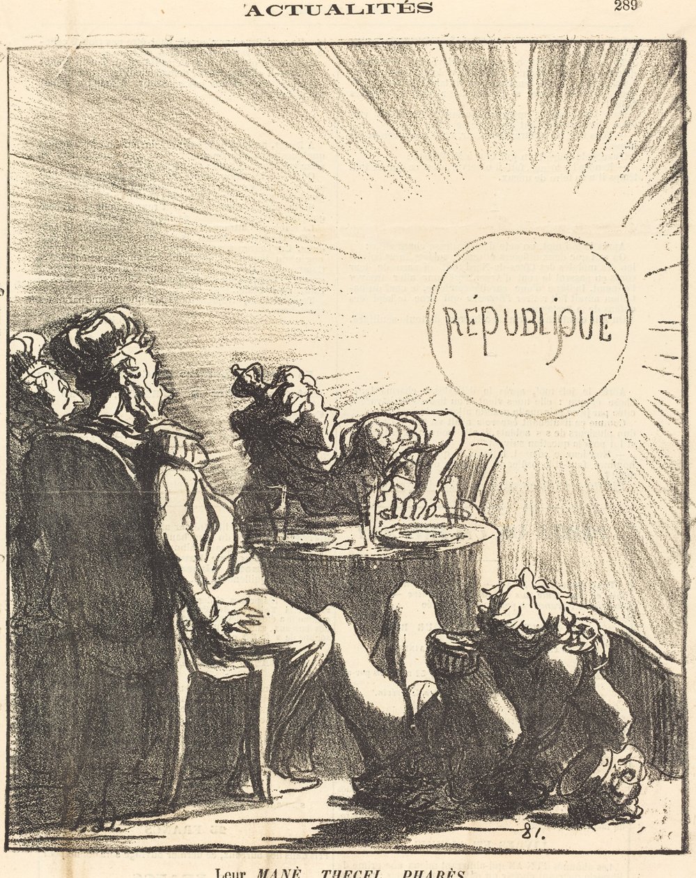 Leur Mané, Thecel, Pharès - Honoré Daumier
