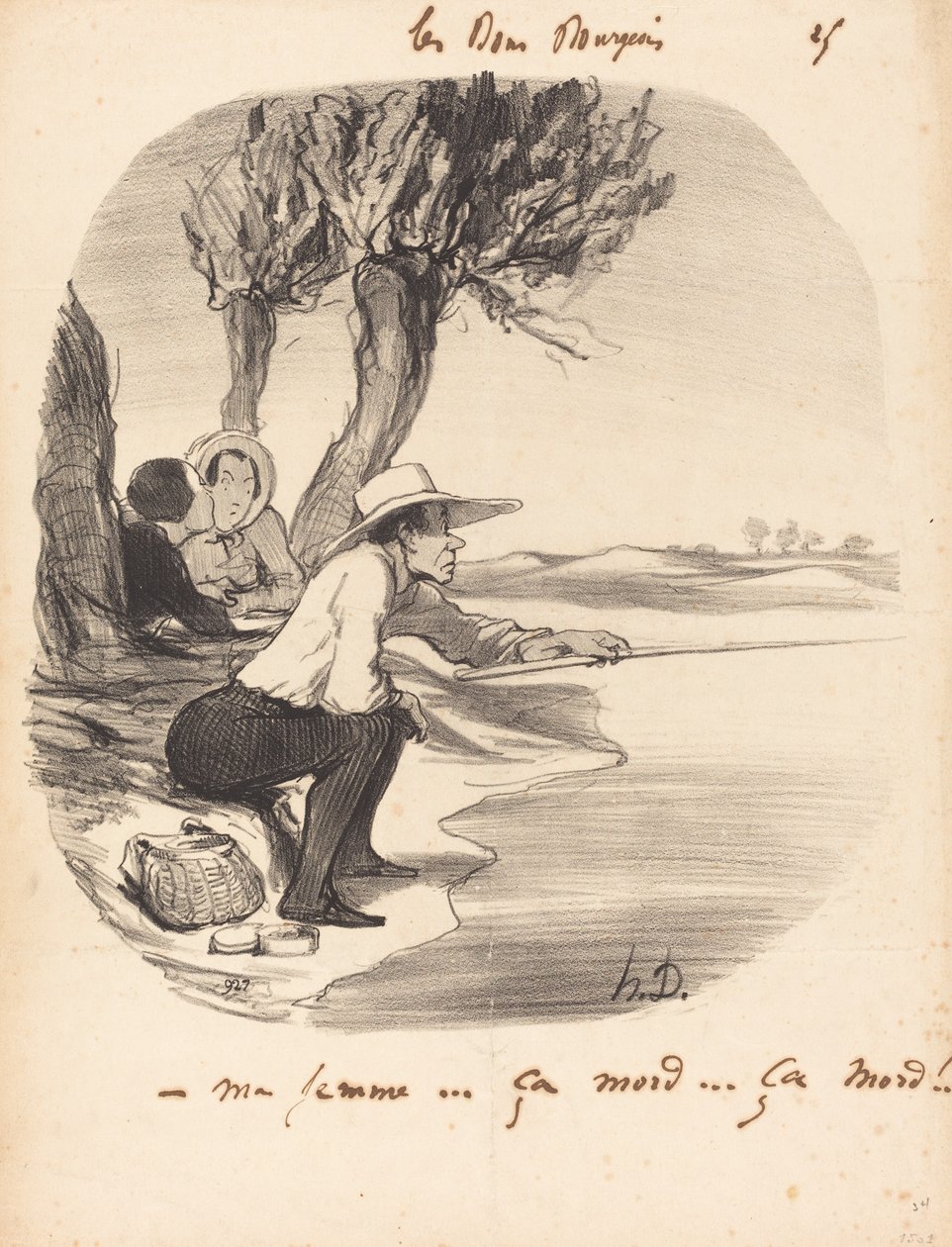 Ma femme... ça mord... ça mord! - Honoré Daumier