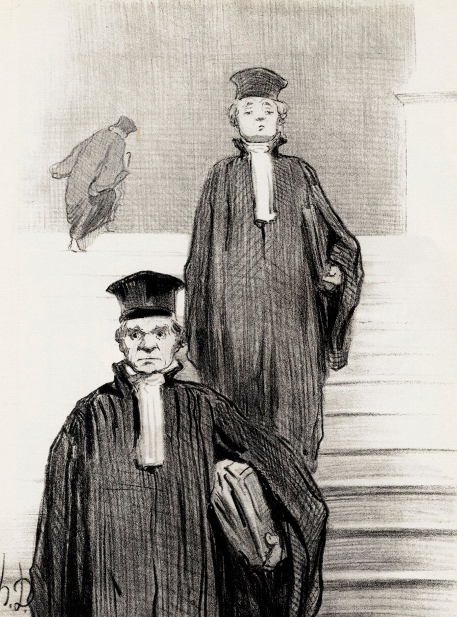 Escalier principal du Palais de Justice, 1848 - Honoré Daumier