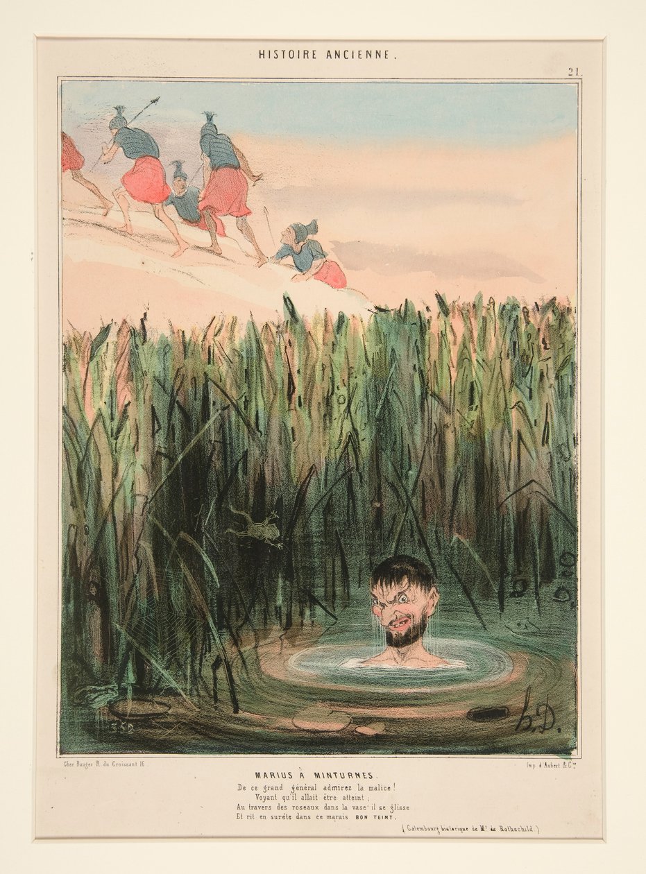 Marius à Minturnes. De ce grand général admirez la malice - Honoré Daumier