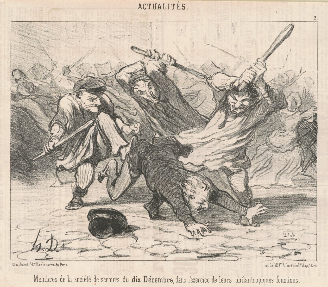 Membres de la société de secours du Dix-Décembre - Honoré Daumier